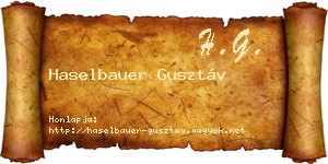 Haselbauer Gusztáv névjegykártya