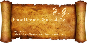 Haselbauer Gusztáv névjegykártya