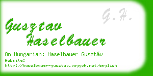 gusztav haselbauer business card