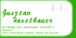 gusztav haselbauer business card